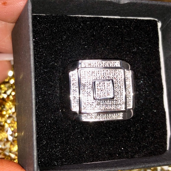 Real diamond ring for men, not CZ not lab made not Moissanite FREE APPRAISAL HOT - Picture 4 of 5